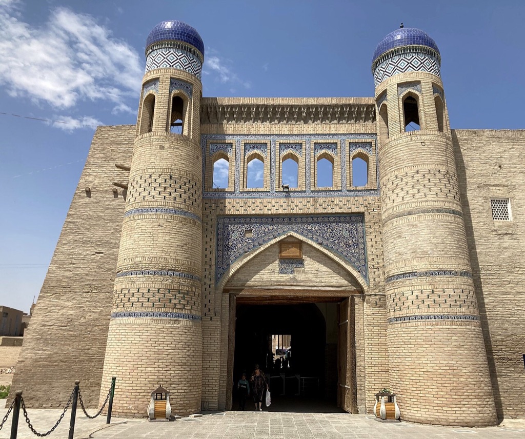 The east gate of Ichan Qala in Khiva, one of the four gates where the combined ticket is sold