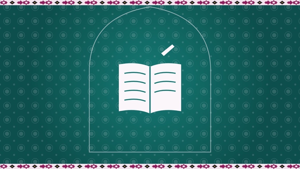 Uzbekistan Wanderer artwork for Useful Uzbek Phrases for Travelers, with an illustration of an open book