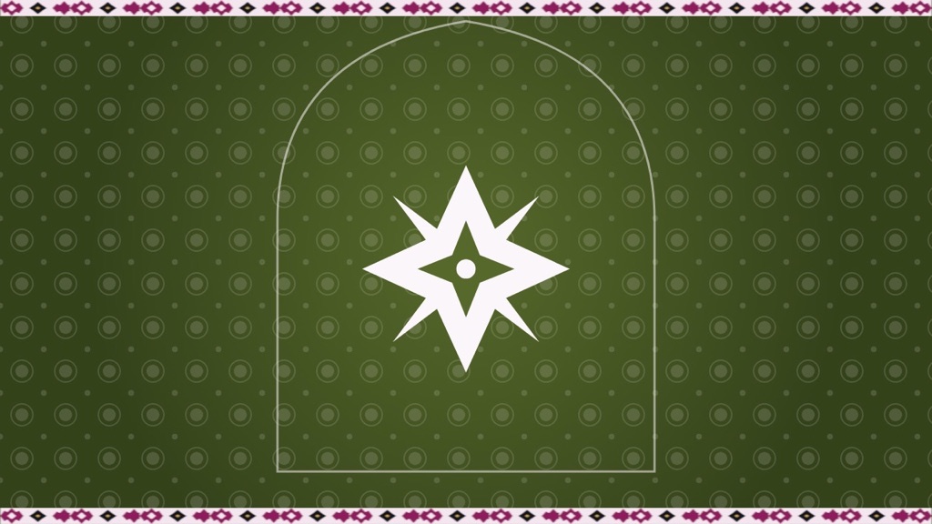 Uzbekistan Wanderer artwork for Uzbekistan Packing List: What to Wear & Bring, with an illustration of an eight-point star